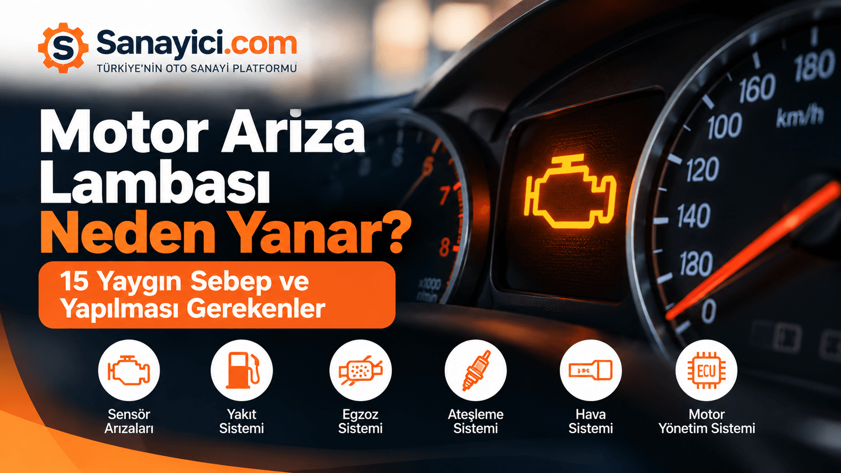 Motor Arıza Lambası Neden Yanar? 15 Yaygın Sebep ve Yapılması Gerekenler