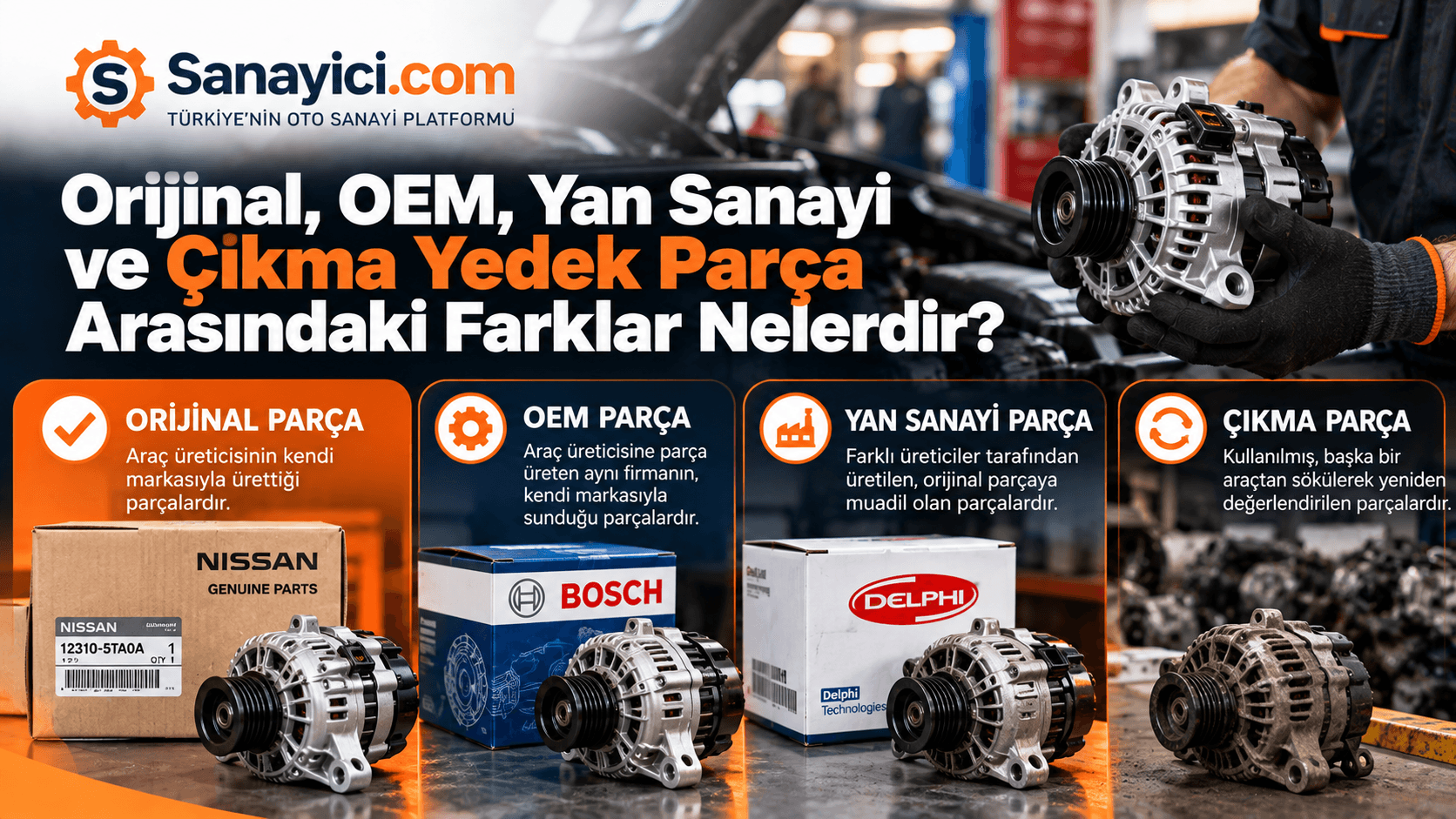 Orijinal, OEM, Yan Sanayi ve Çıkma Yedek Parça Arasındaki Farklar Nelerdir?